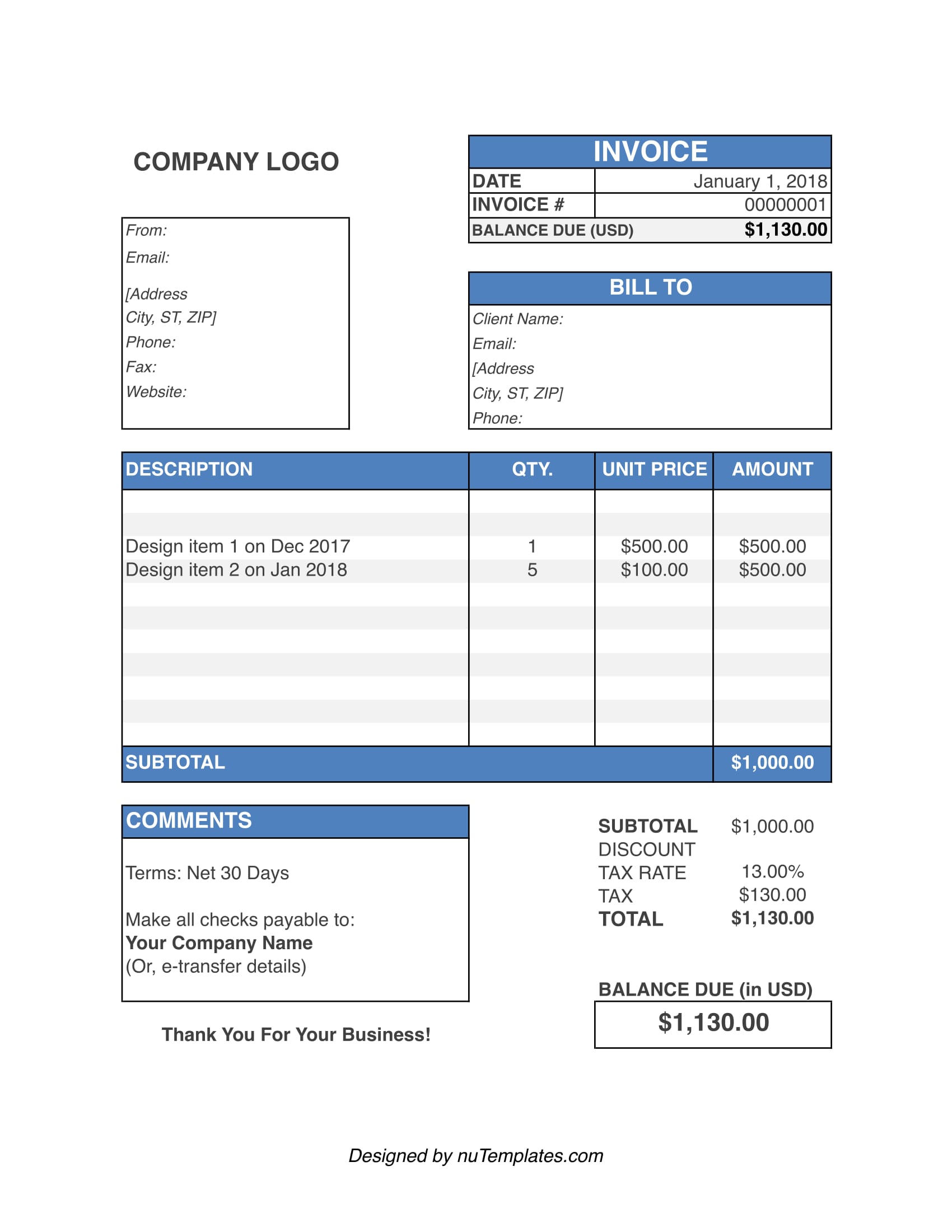 graphic design invoice template graphic design invoices