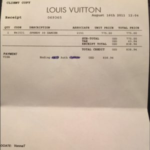 Fake Louis Vuitton Receipt Generator & Free | nuTemplates